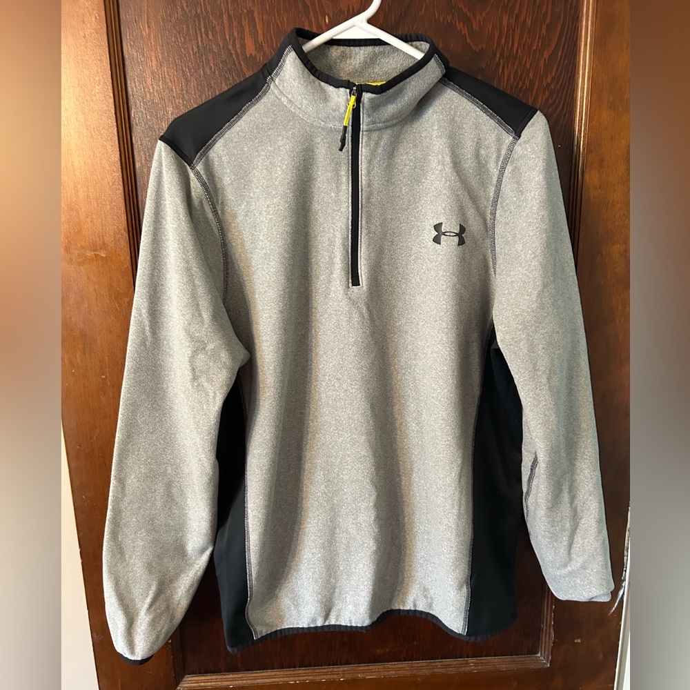 Under Armour Black and Gray ColdGear Pullover size medium